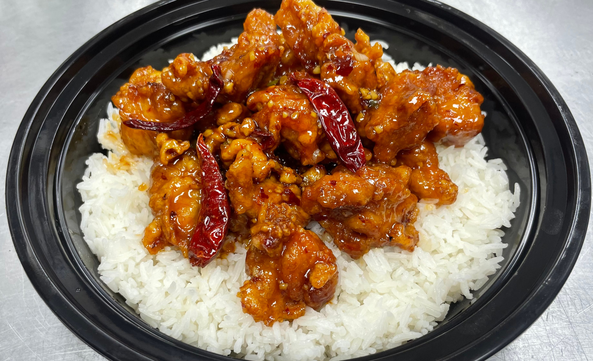 General Tso Chicken Over Rice